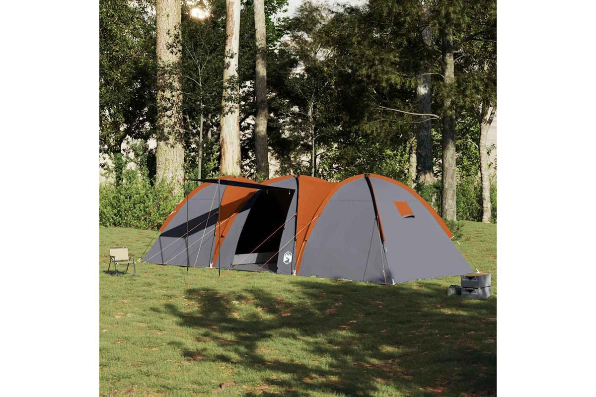 Vidaxl Family Tent Dome 8-person Grey And Orange Waterproof-3