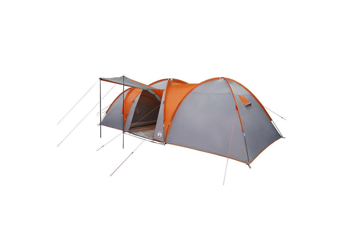 Vidaxl Family Tent Dome 8-person Grey And Orange Waterproof-4