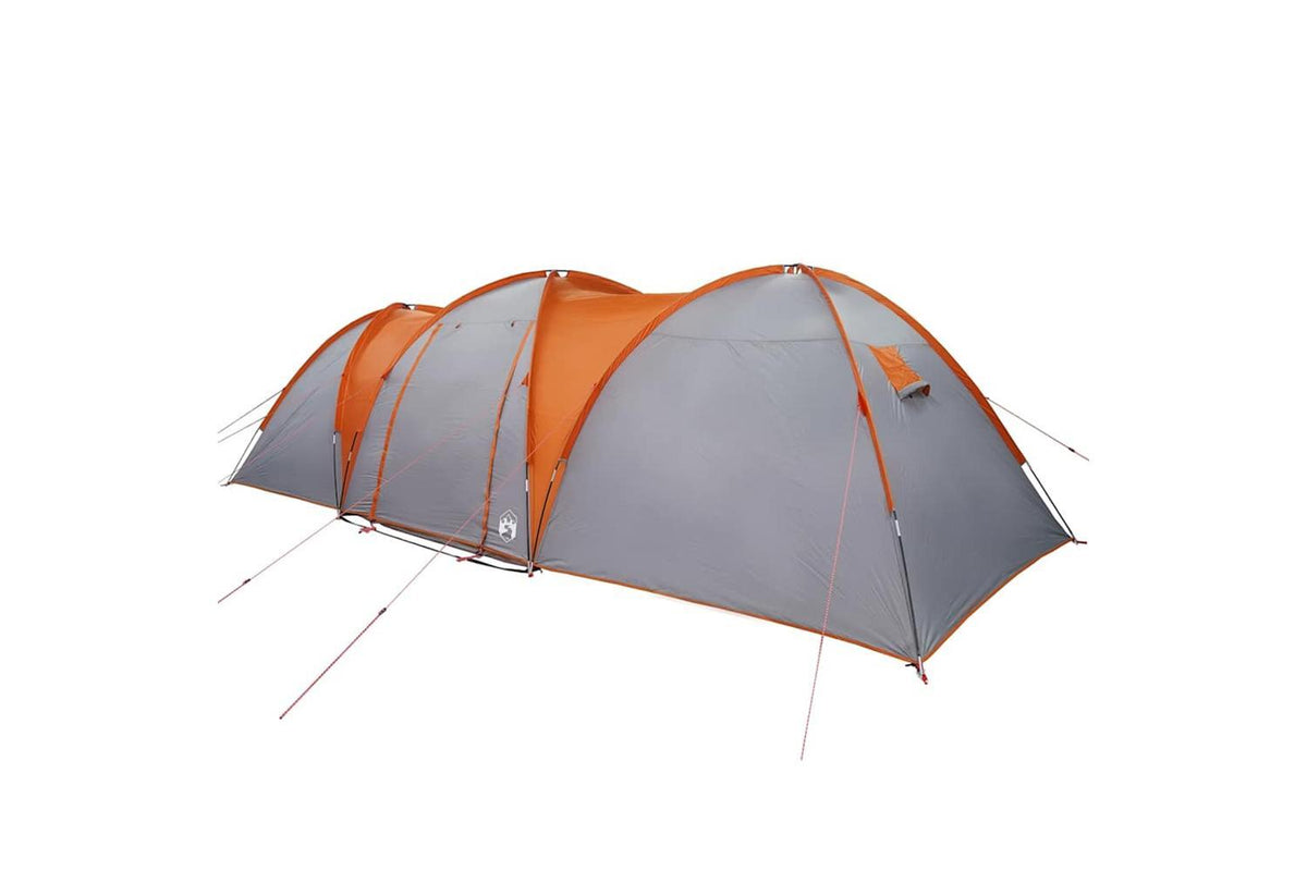 Vidaxl Family Tent Dome 8-person Grey And Orange Waterproof-5