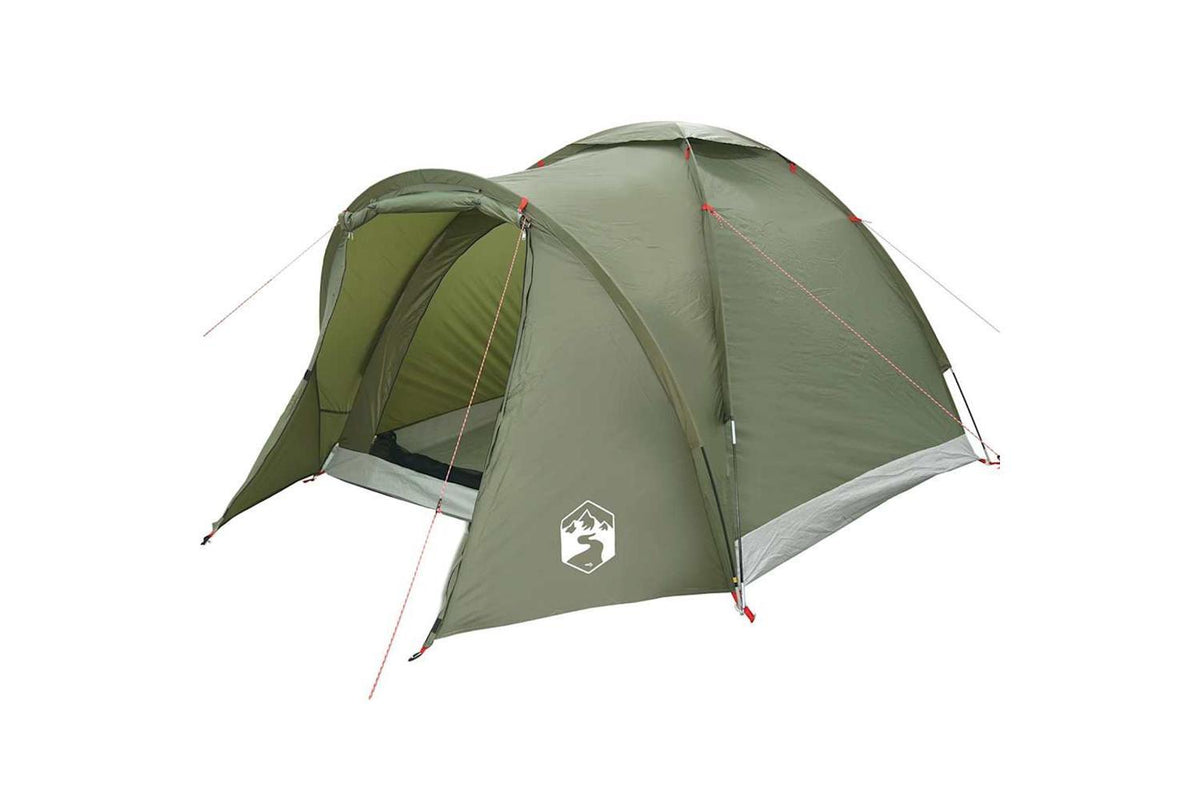 Vidaxl Fishing Tent 2-person Olive Green Waterproof-4