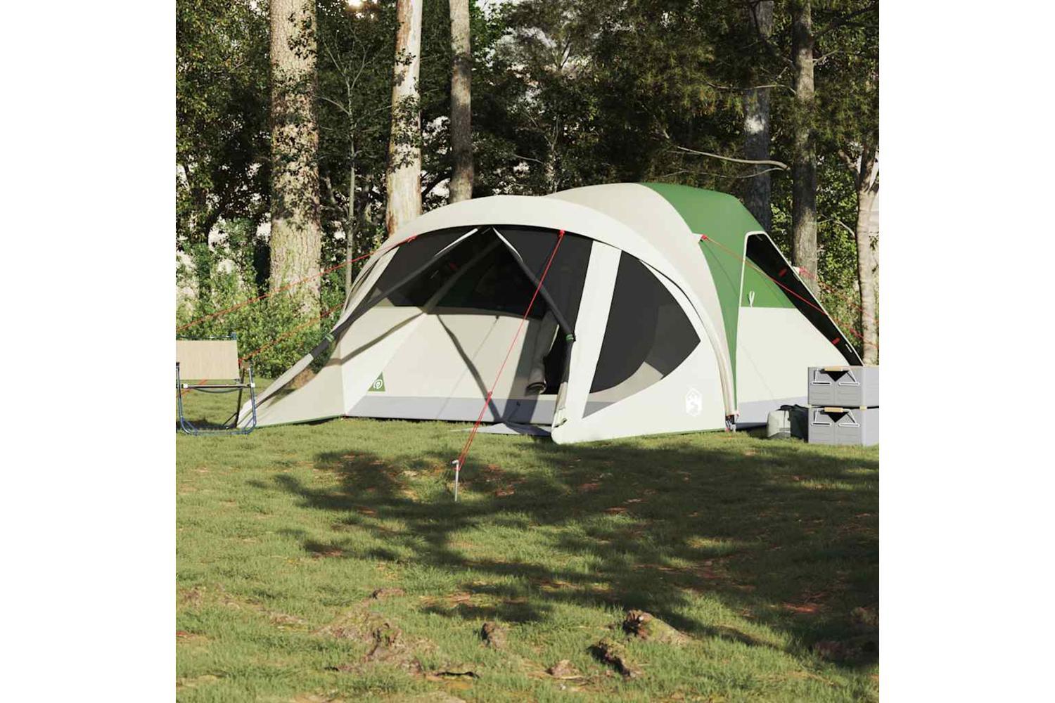 Vidaxl Family Tent Tunnel 6-person Green Waterproof-3