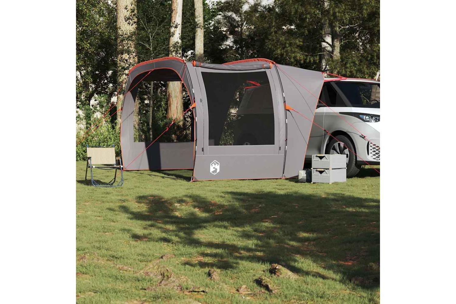 Vidaxl Car Tent Grey And Orange Waterproof-3