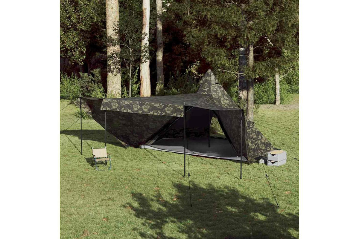 Vidaxl Family Tent Tipi 8-person Camouflage Waterproof-4