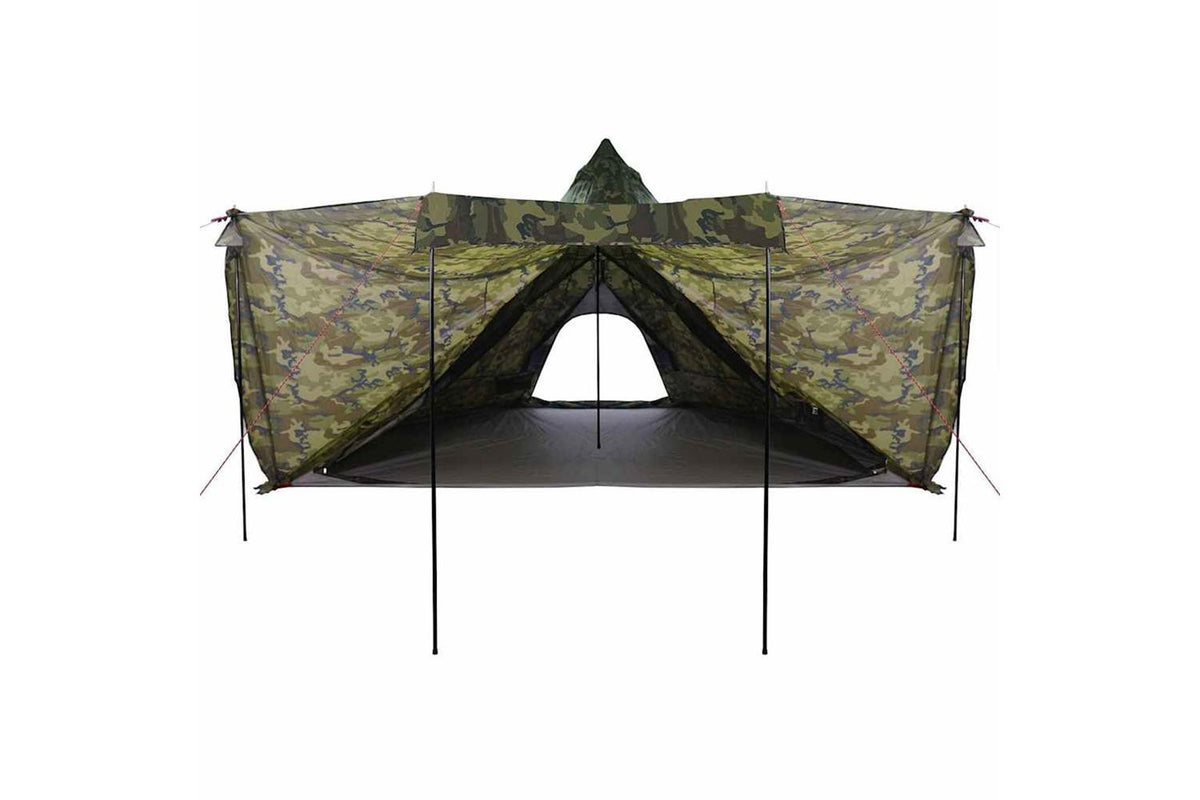 Vidaxl Family Tent Tipi 8-person Camouflage Waterproof-6