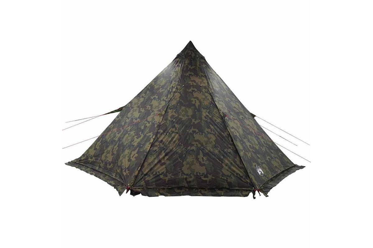 Vidaxl Family Tent Tipi 8-person Camouflage Waterproof-7
