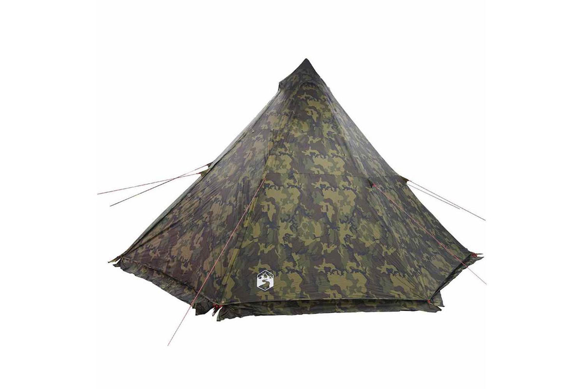 Vidaxl Family Tent Tipi 8-person Camouflage Waterproof-9