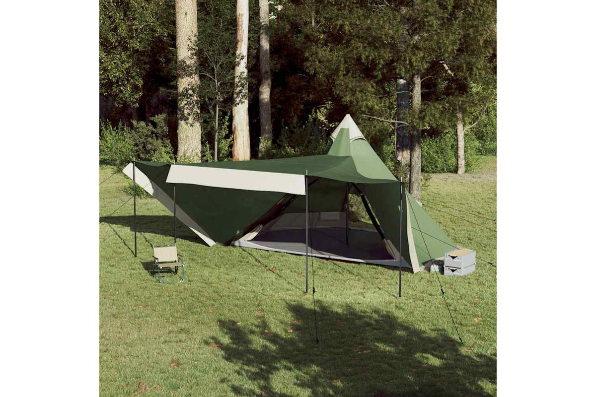 Vidaxl Family Tent Tipi 8-person Green Waterproof-4