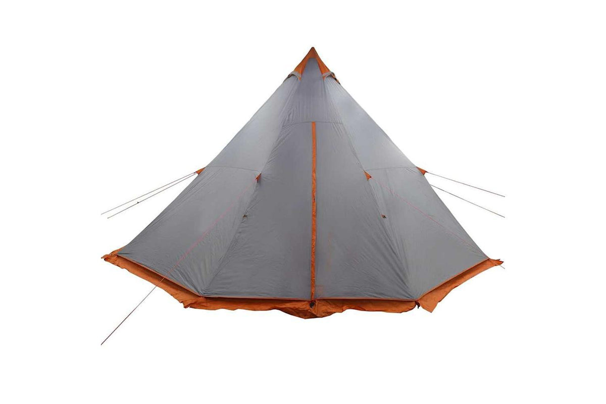 Vidaxl Family Tent Tipi 8-person Grey And Orange Waterproof-5