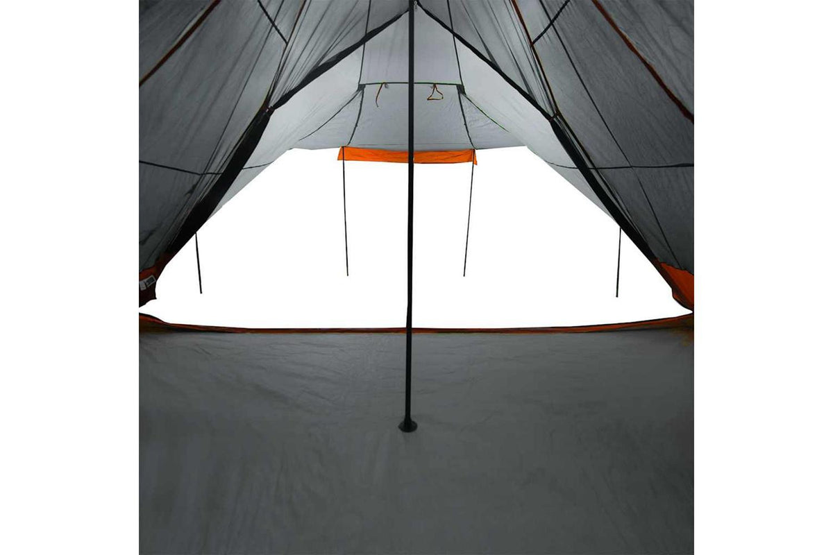 Vidaxl Family Tent Tipi 8-person Grey And Orange Waterproof-10