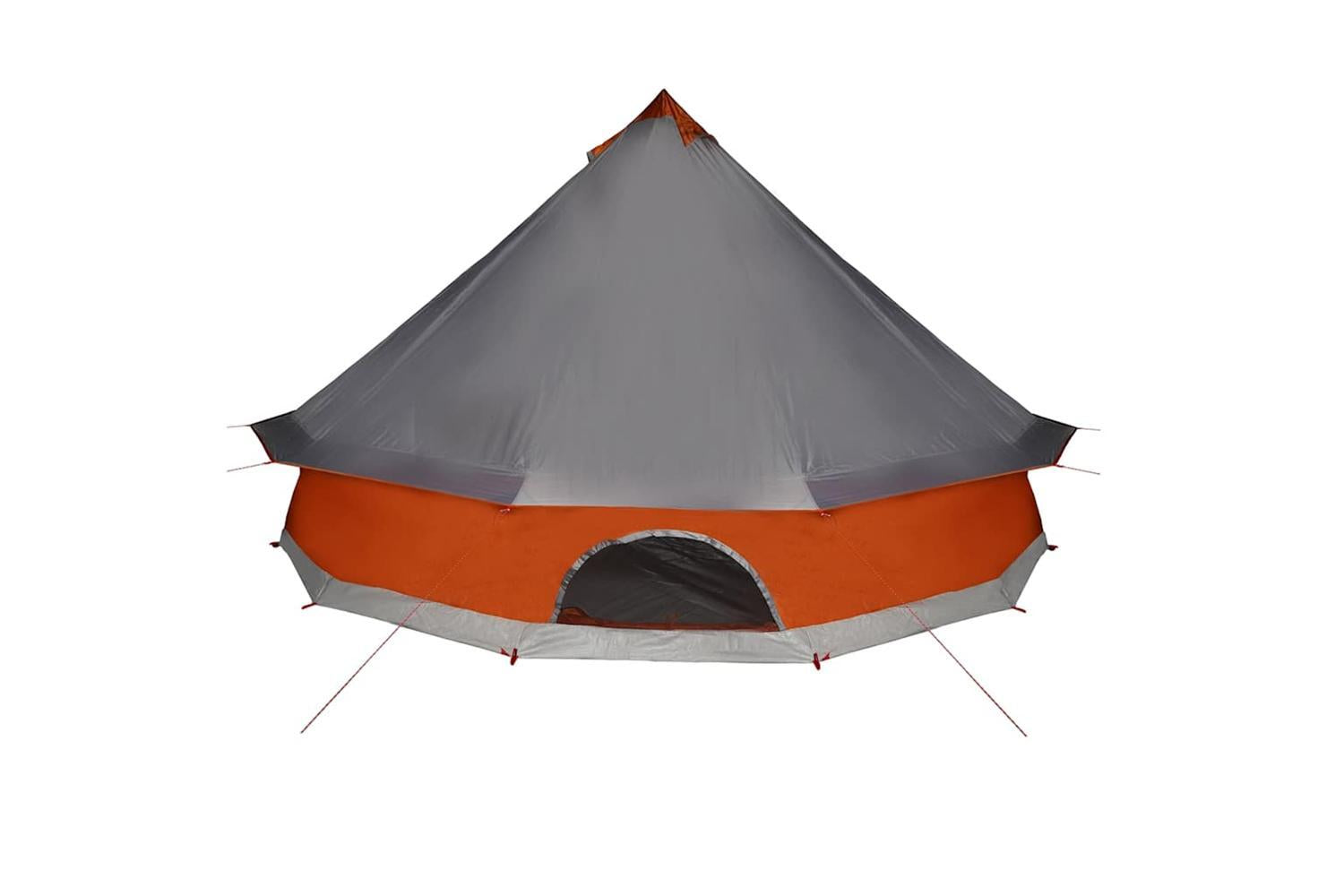 Vidaxl Family Tent Tipi 6-person Grey And Orange Waterproof-9