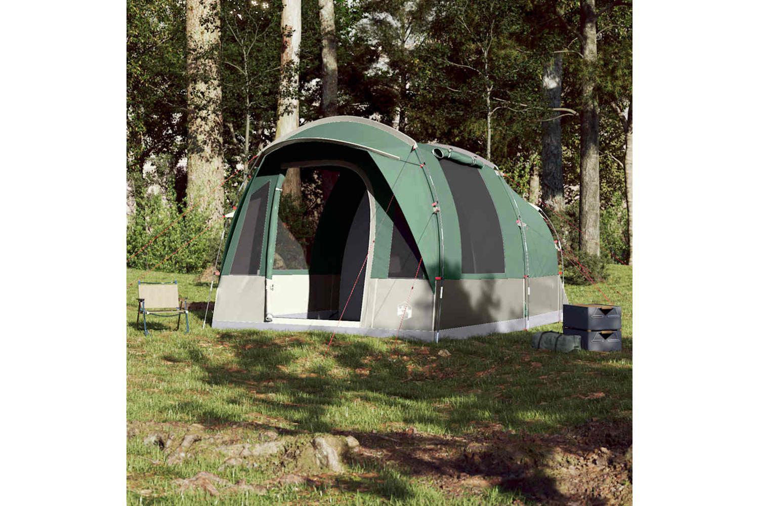 Vidaxl Camping Tent Tunnel 3-person Green Waterproof-3