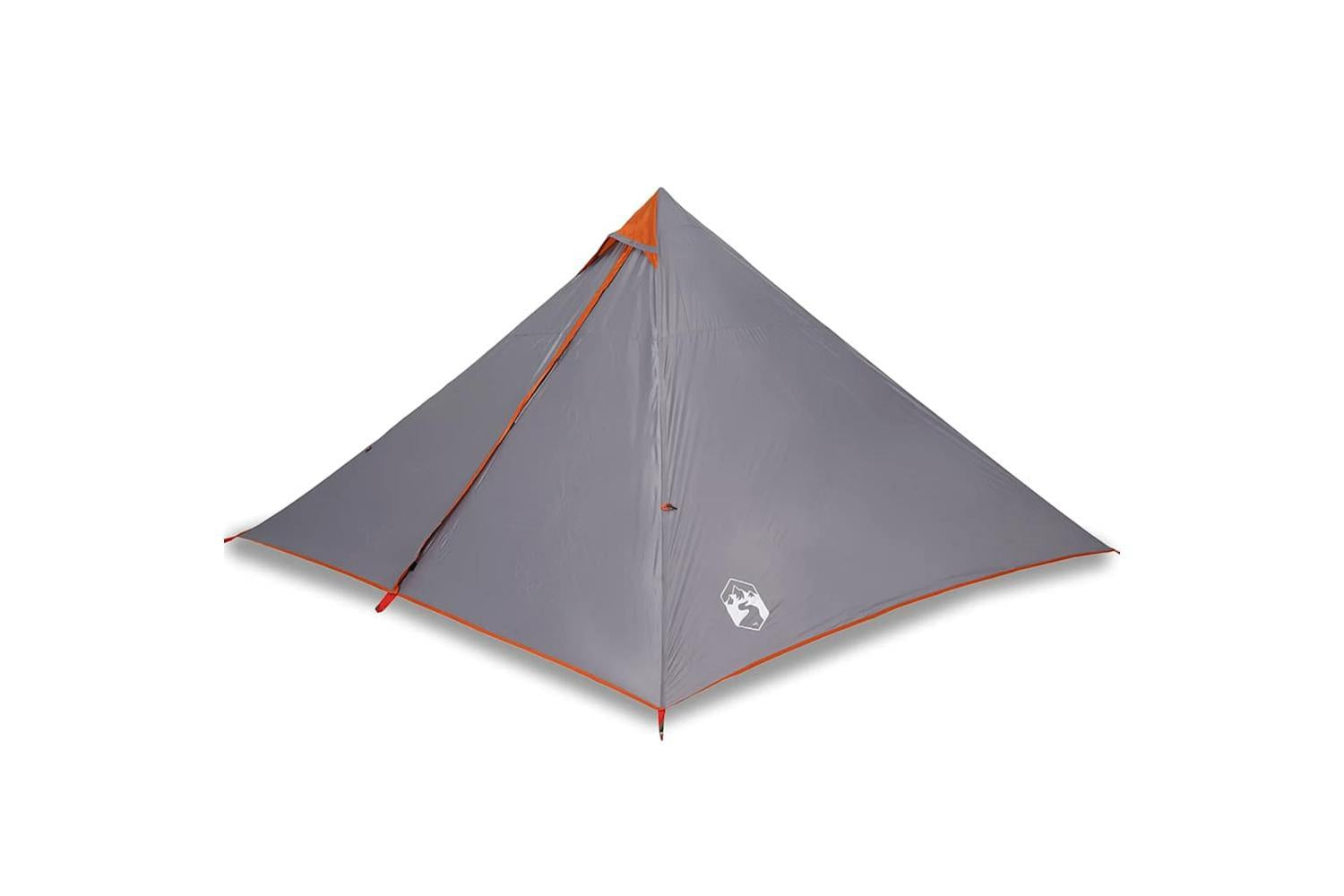 Vidaxl Family Tent Tipi 7-person Grey And Orange Waterproof