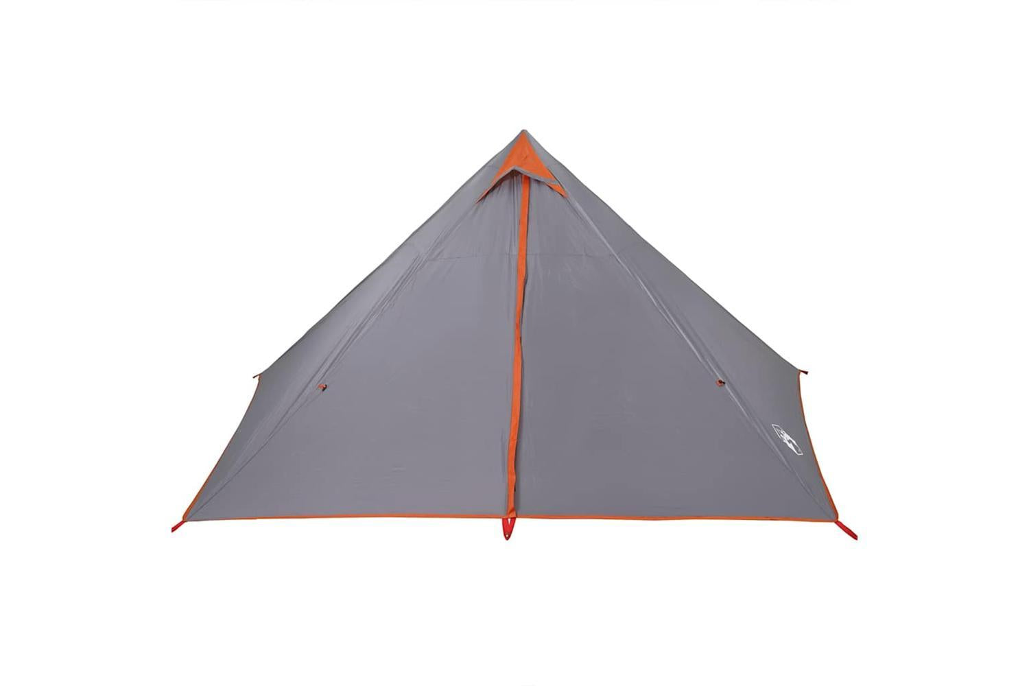 Vidaxl Family Tent Tipi 7-person Grey And Orange Waterproof-5