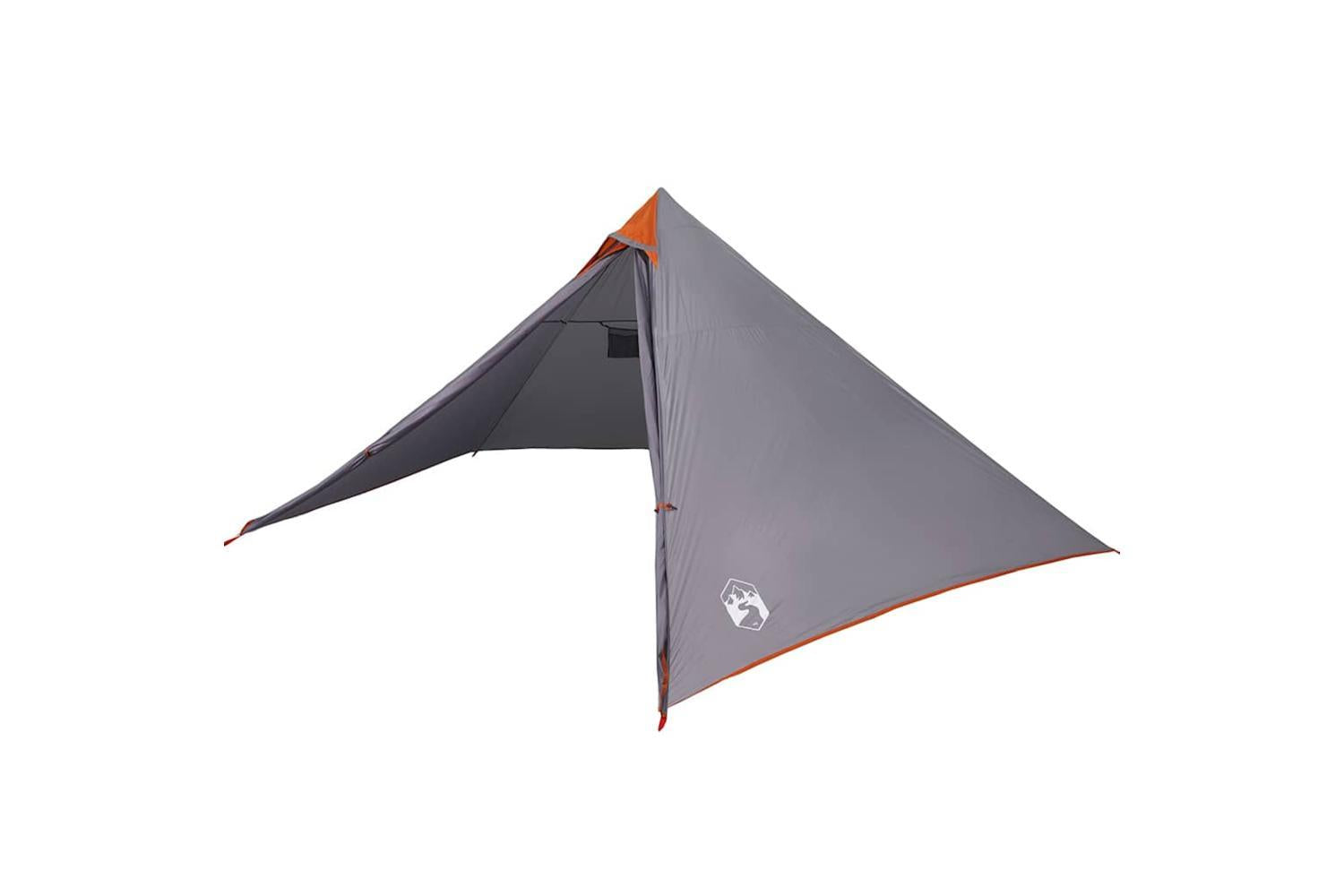 Vidaxl Family Tent Tipi 7-person Grey And Orange Waterproof-6