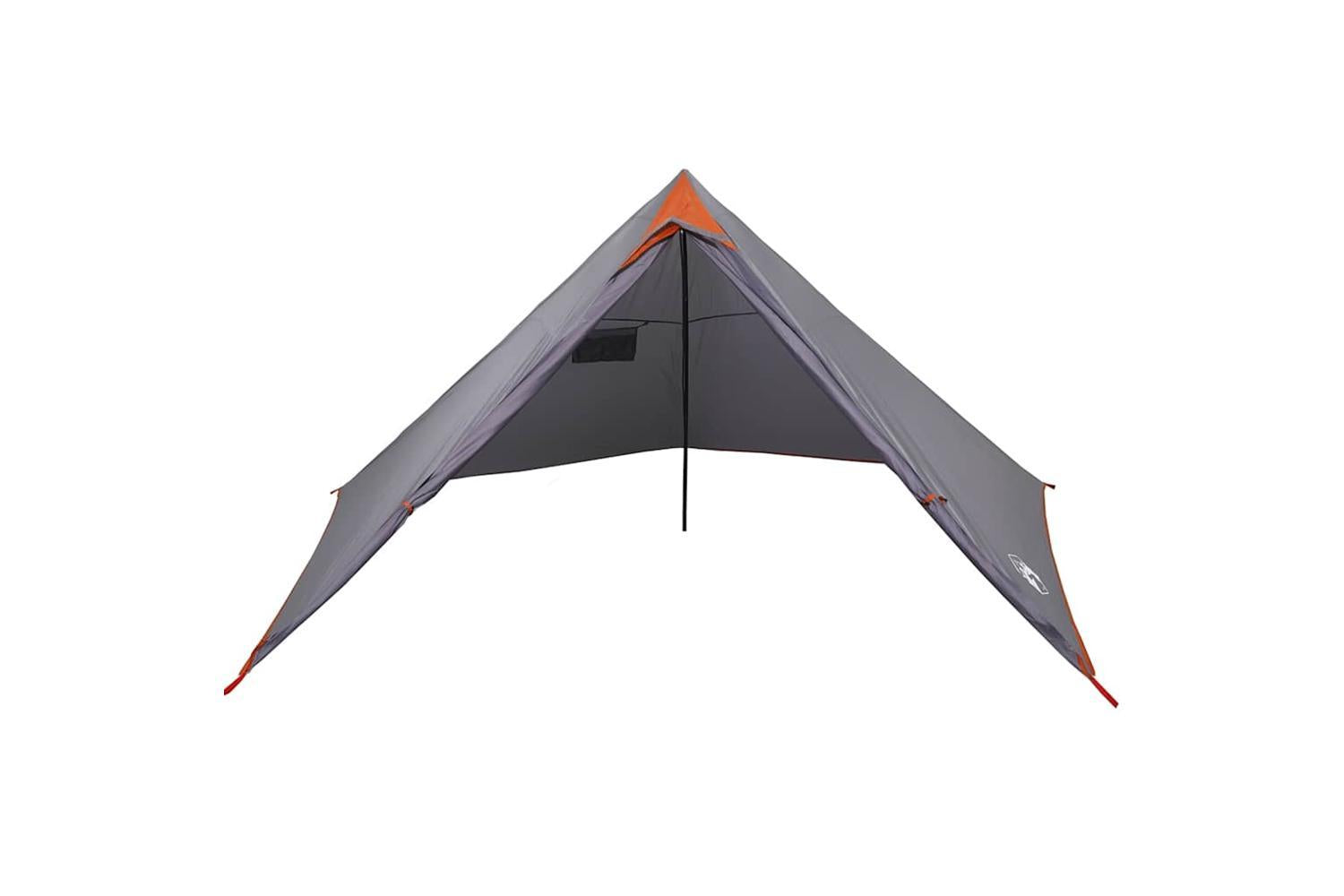 Vidaxl Family Tent Tipi 7-person Grey And Orange Waterproof-7