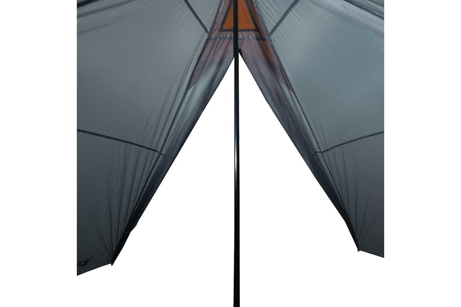Vidaxl Family Tent Tipi 7-person Grey And Orange Waterproof-10