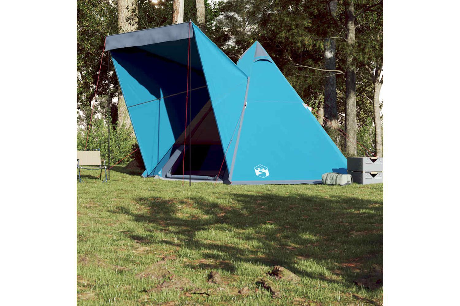 Vidaxl Family Tent Tipi 6-person Blue Waterproof-4