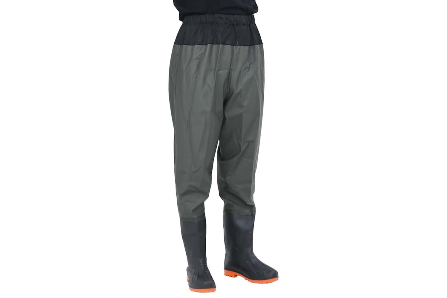 Vidaxl Waist Waders With Boots Dark Green Size 39
