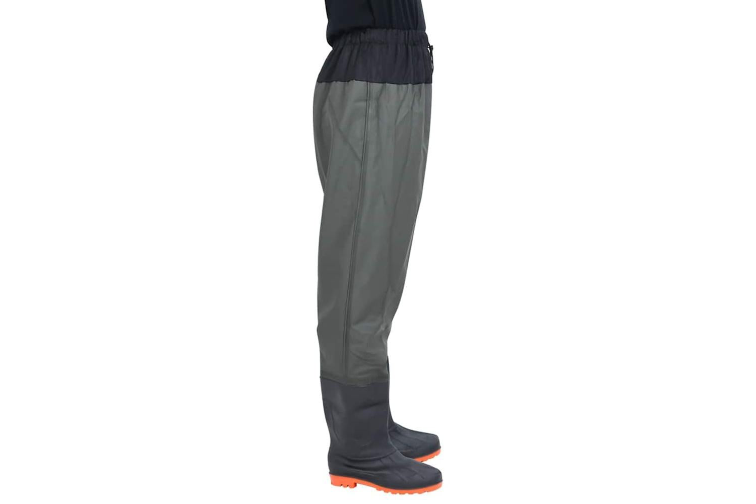 Vidaxl Waist Waders With Boots Dark Green Size 39-3