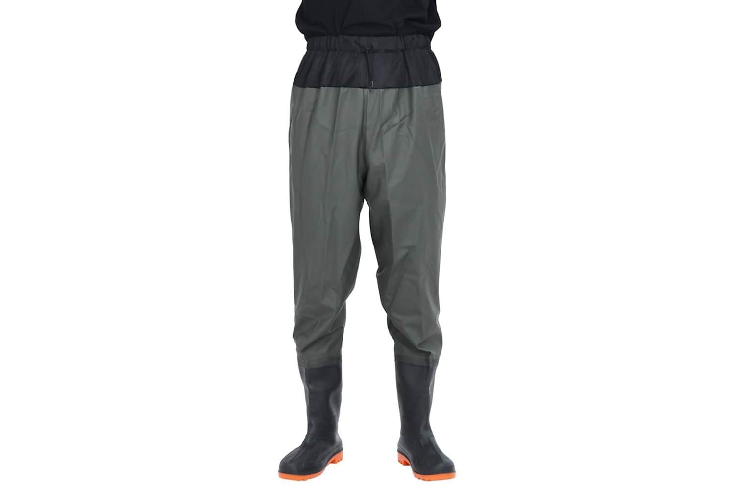 Vidaxl Waist Waders With Boots Dark Green Size 46-2