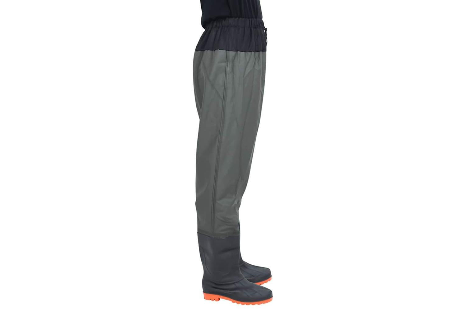 Vidaxl Waist Waders With Boots Dark Green Size 46-3