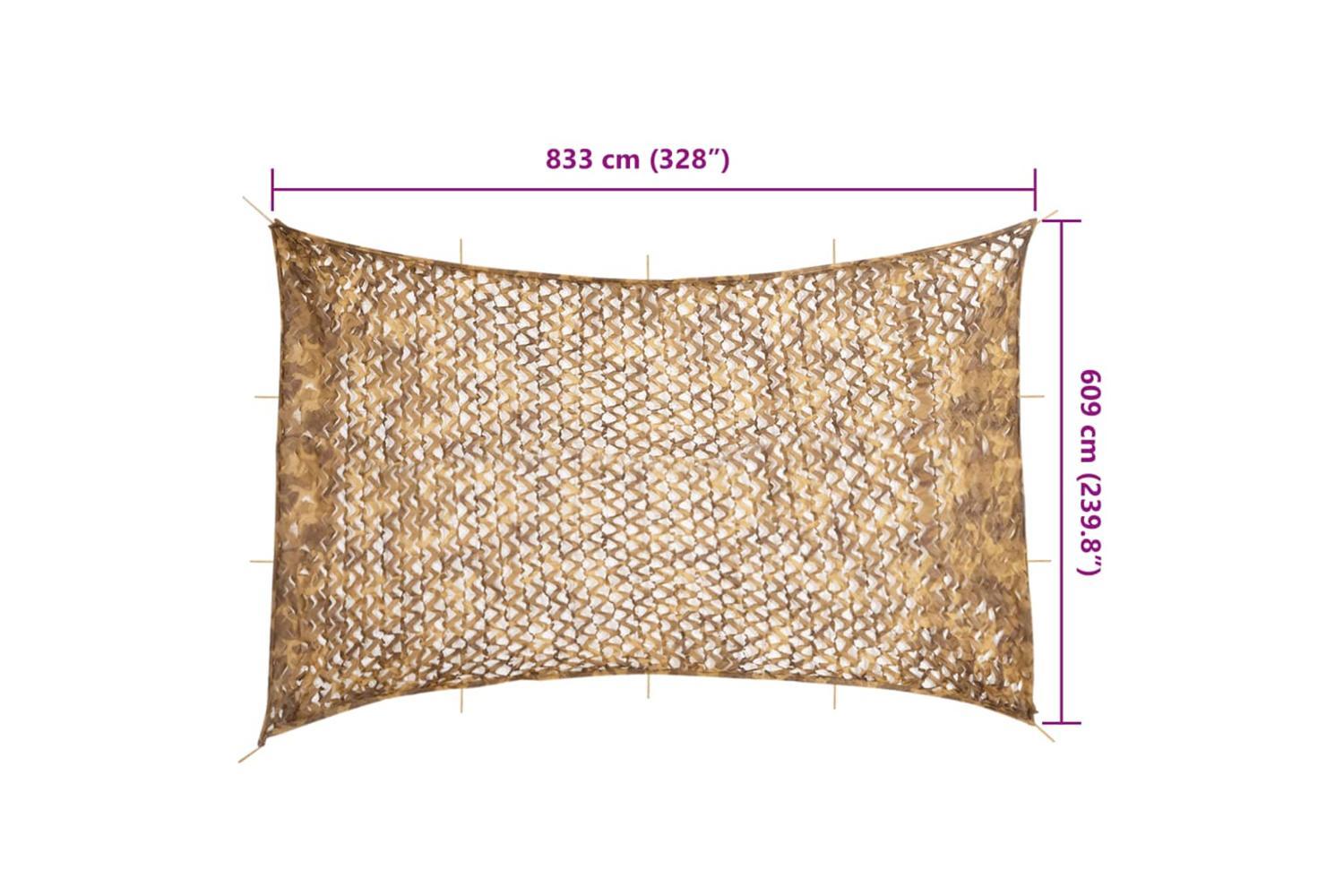 Vidaxl Camouflage Net With Storage Bag 833x609 Cm Sand-7