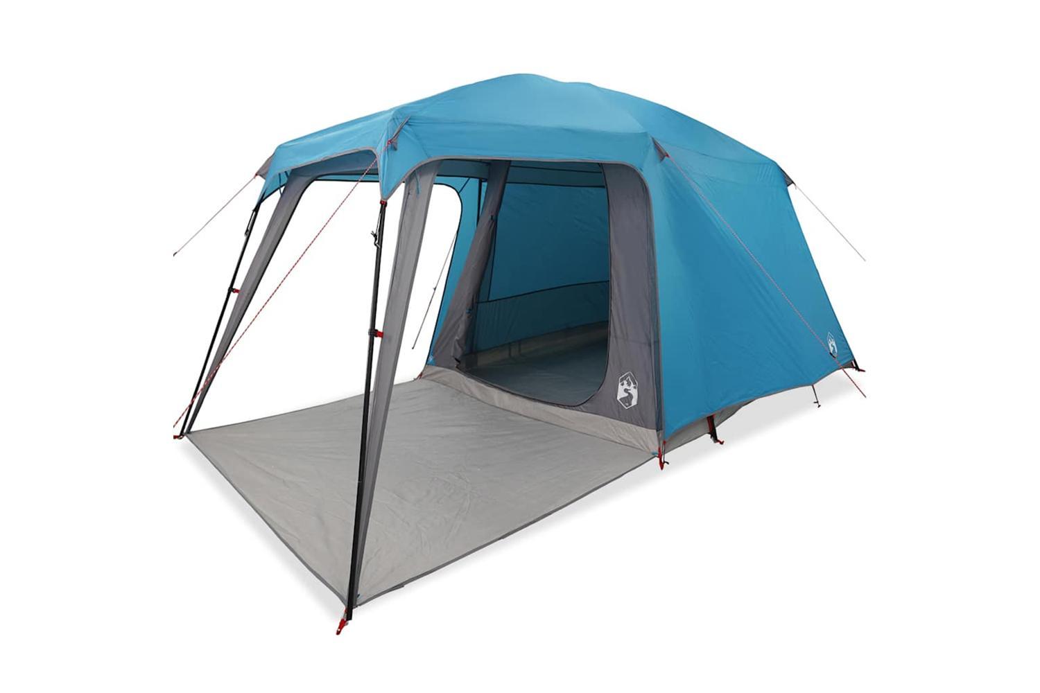 Vidaxl Camping Tent With Porch Dome 5-person Blue Waterproof-2