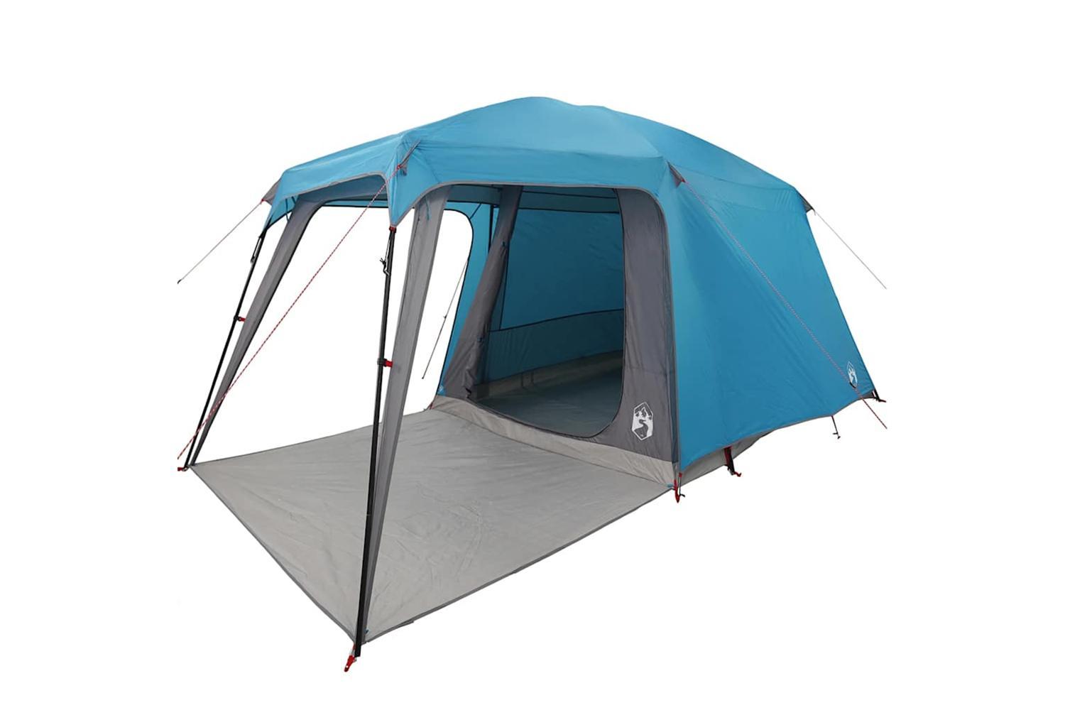Vidaxl Camping Tent With Porch Dome 5-person Blue Waterproof-4