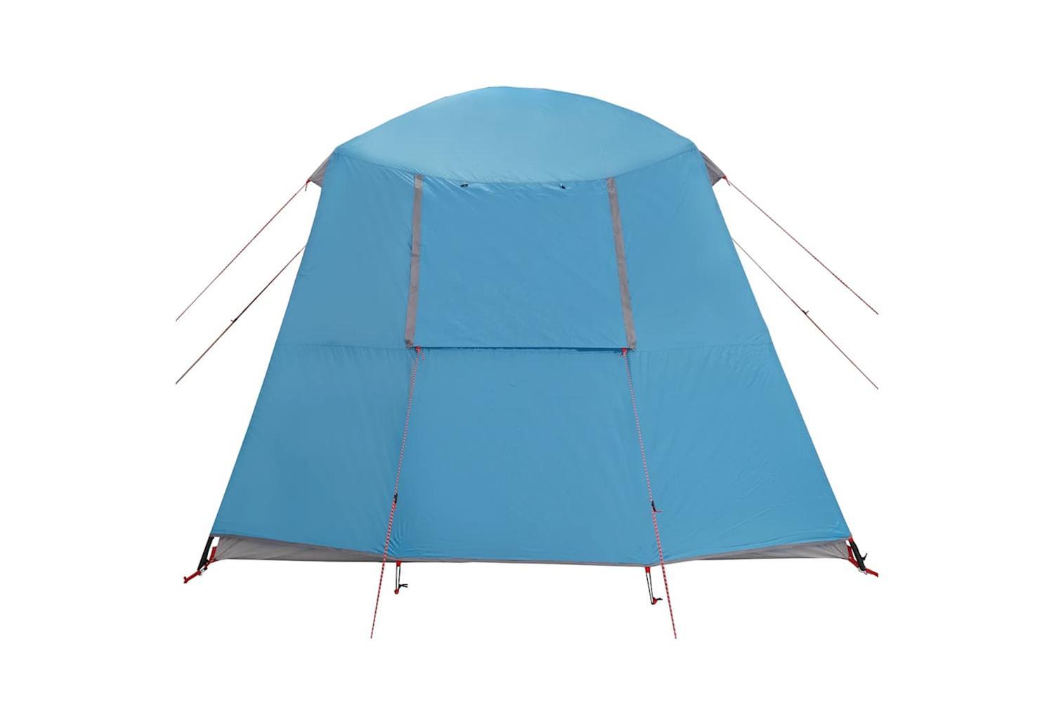 Vidaxl Camping Tent With Porch Dome 5-person Blue Waterproof-8