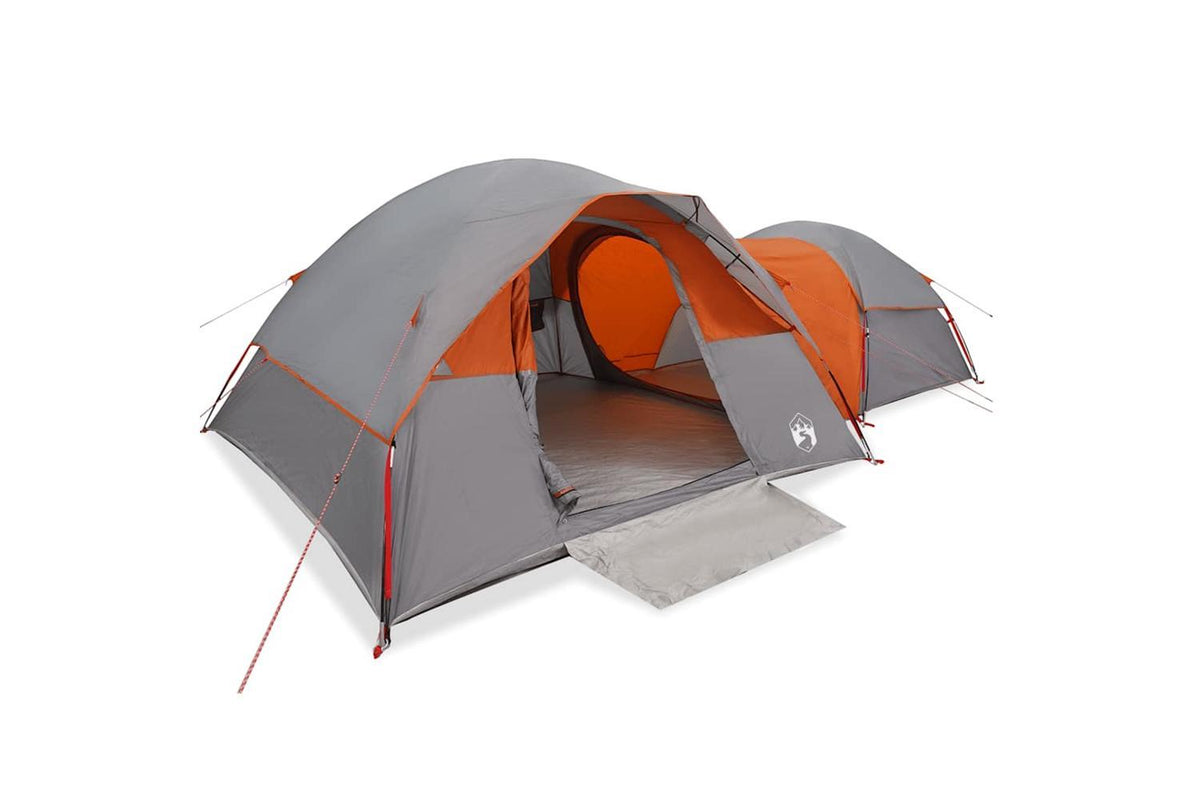Vidaxl Camping Tent 5-person Grey And Orange Waterproof-2
