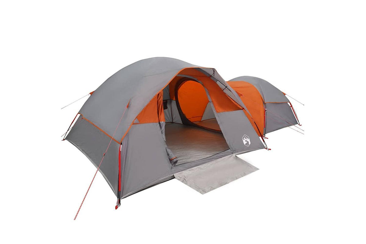 Vidaxl Camping Tent 5-person Grey And Orange Waterproof-4