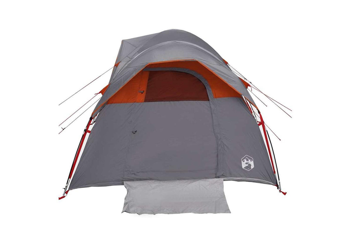 Vidaxl Camping Tent 5-person Grey And Orange Waterproof-7