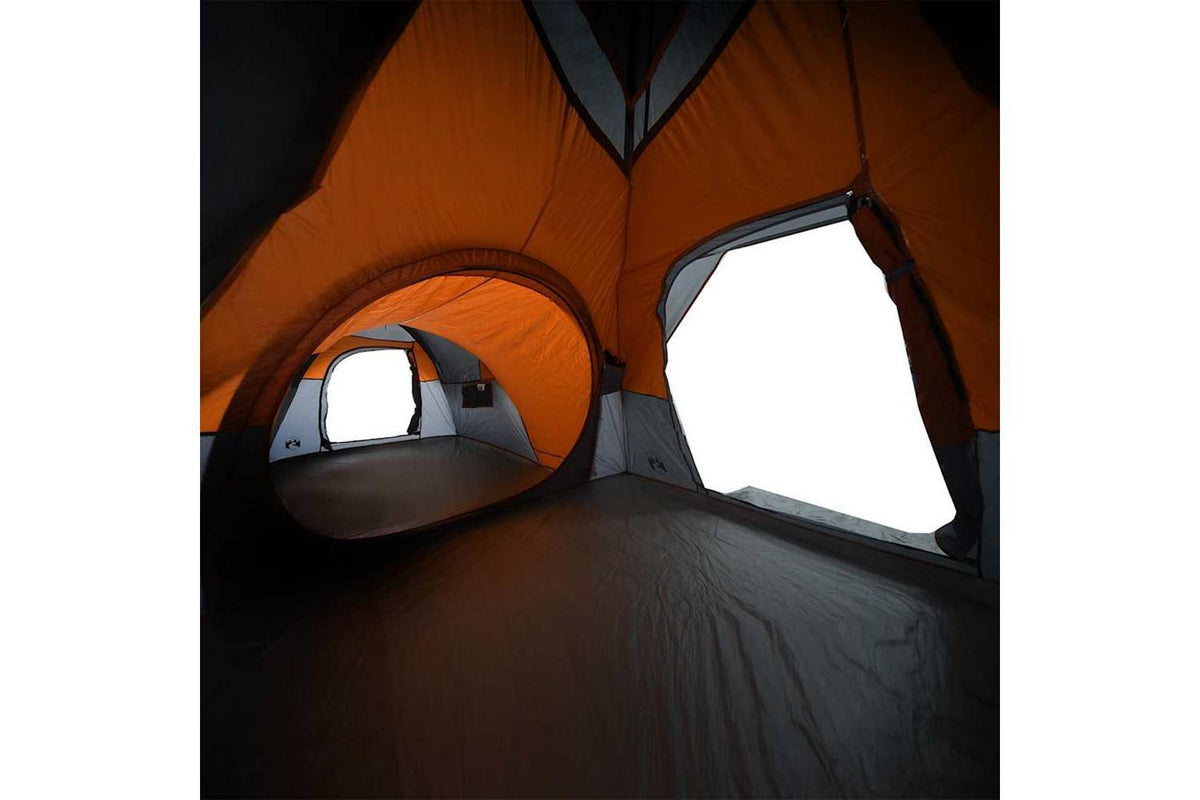 Vidaxl Camping Tent 5-person Grey And Orange Waterproof-10