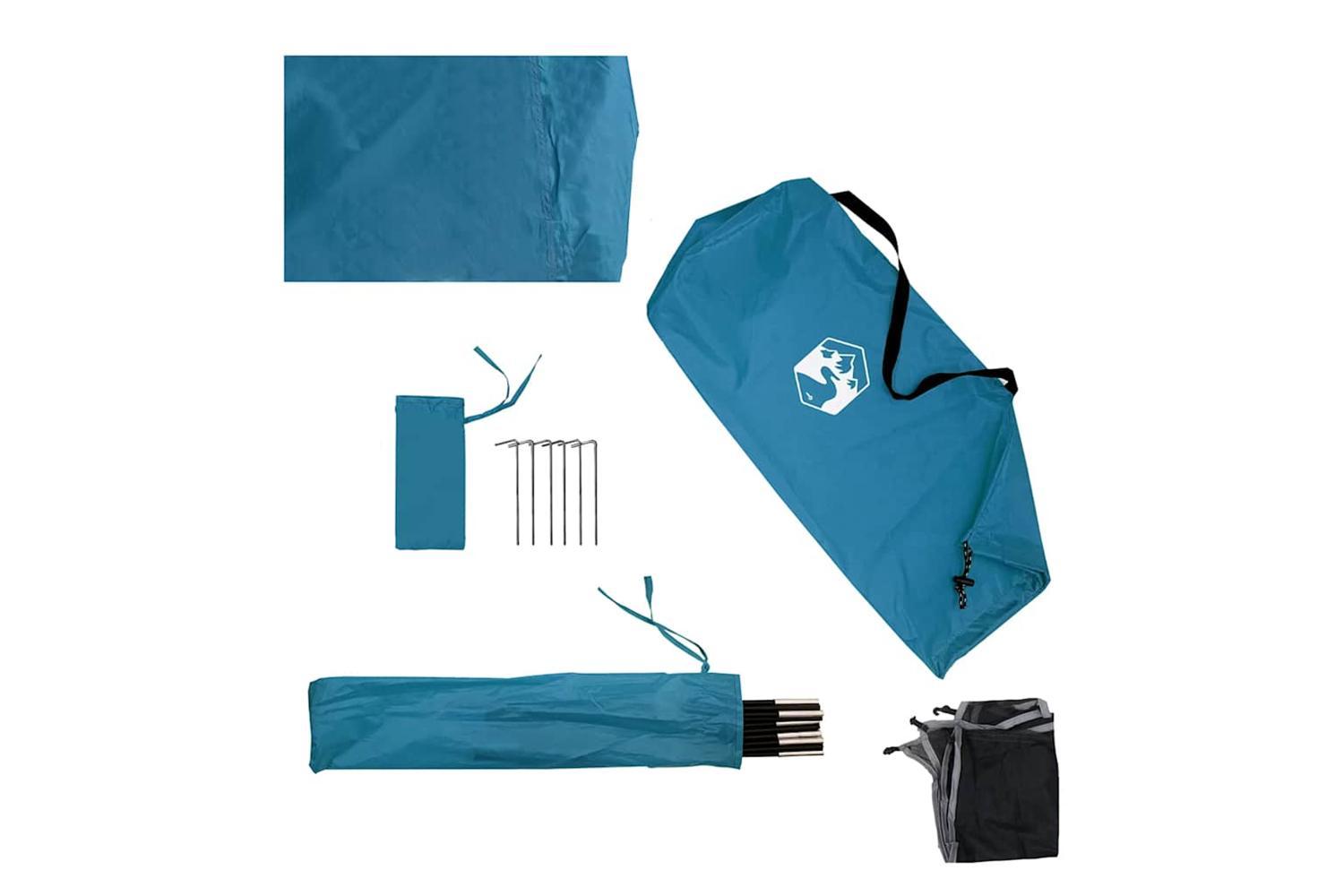 Vidaxl Camping Windbreak Blue 344x120 Cm Waterproof-10