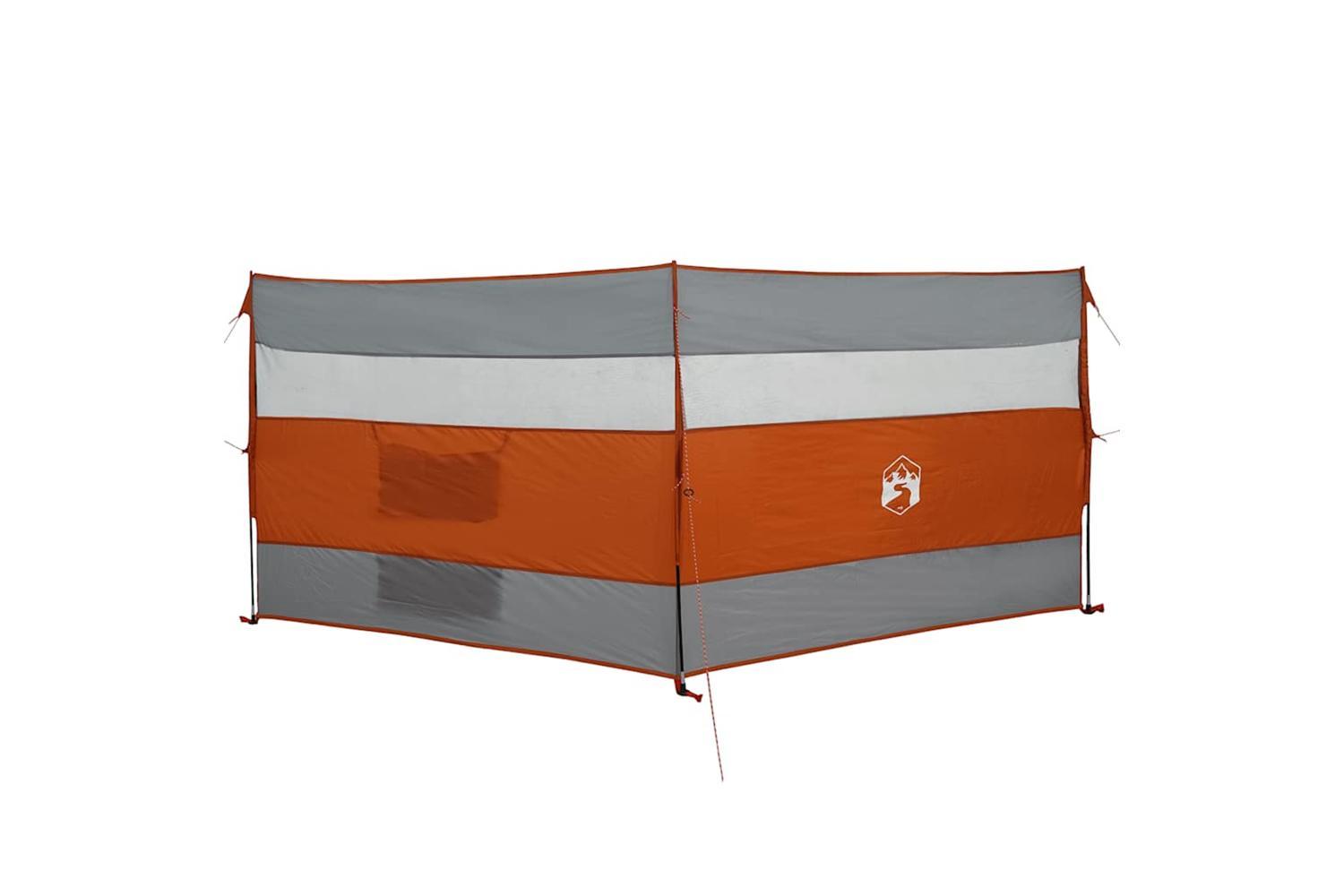 Vidaxl Camping Windbreak Grey And Orange 340x130 Cm Waterproof-4
