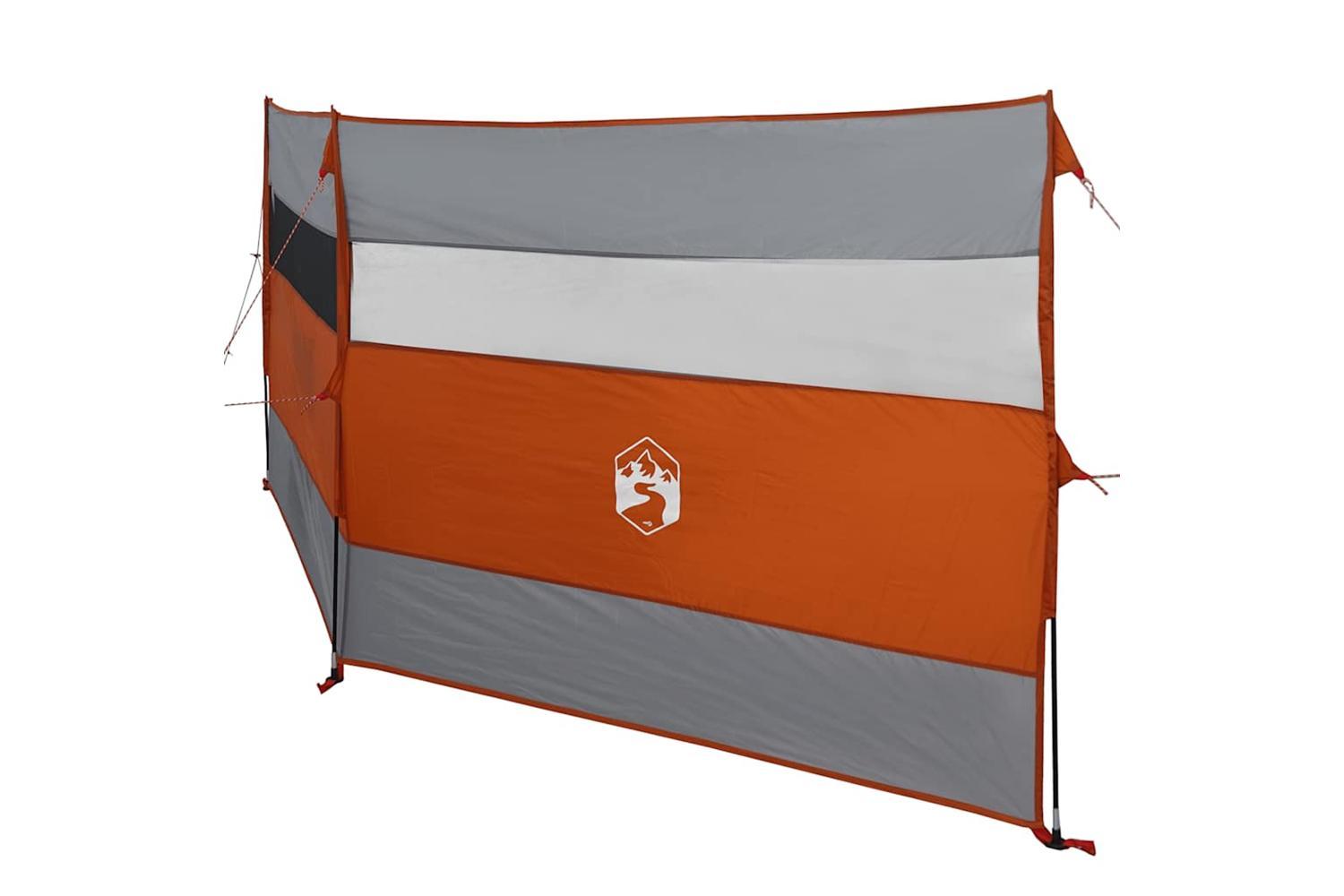 Vidaxl Camping Windbreak Grey And Orange 340x130 Cm Waterproof-5