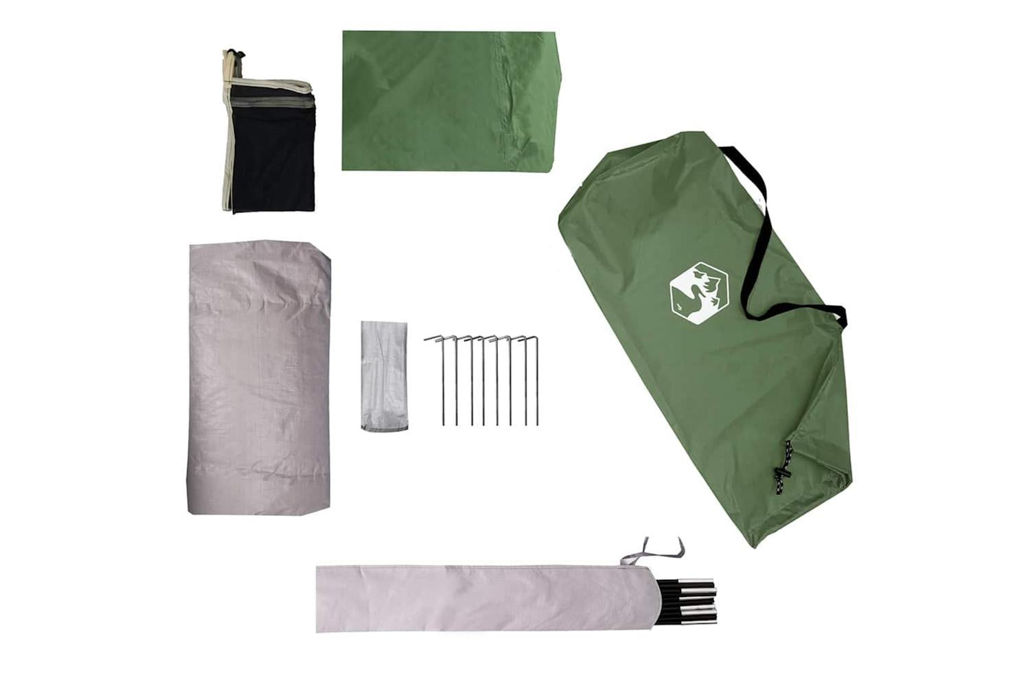Vidaxl Camping Tent 1-person Green Waterproof-9