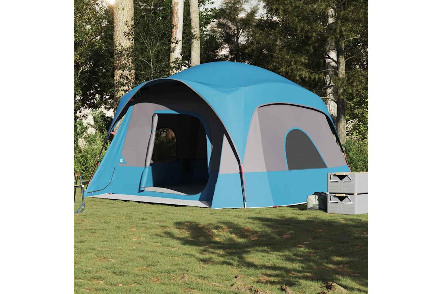Vidaxl Family Tent Cabin 6-person Blue Waterproof-4