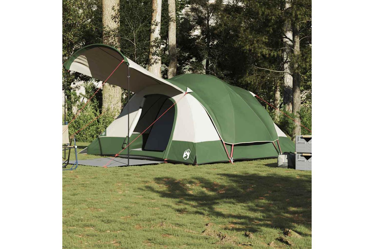 Vidaxl Family Tent Tunnel 8-person Green Waterproof-4