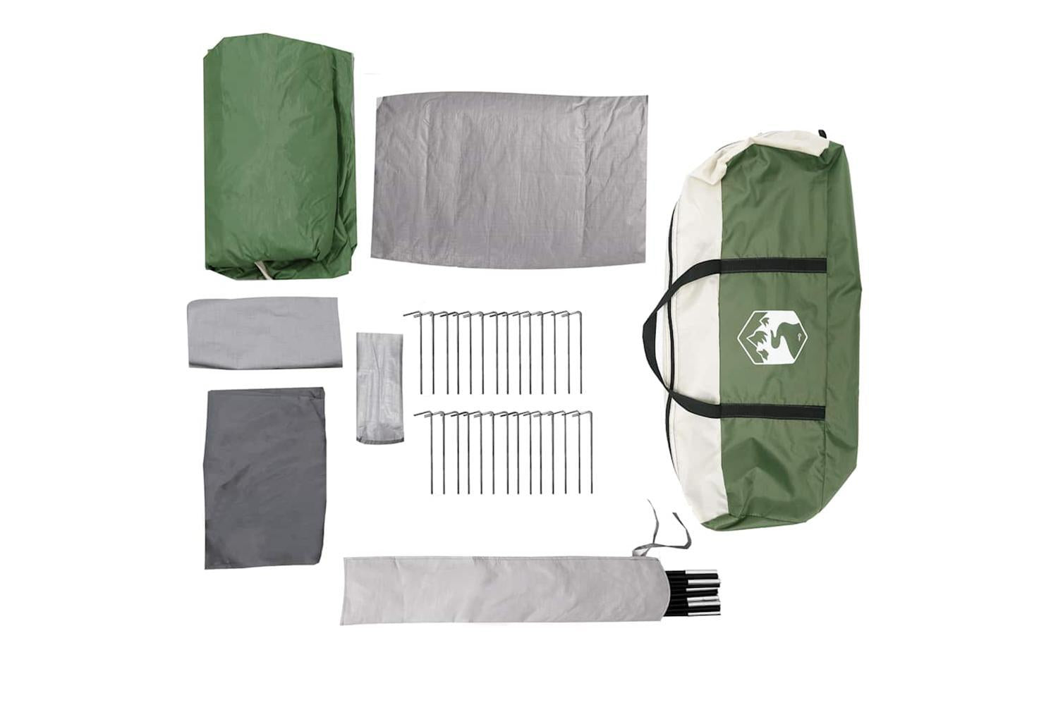 Vidaxl Family Tent Tunnel 8-person Green Waterproof-10