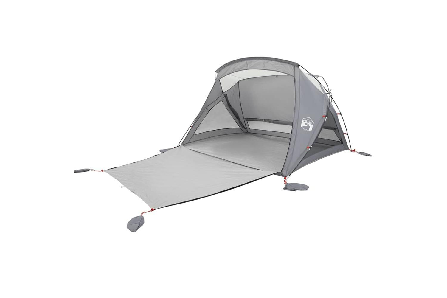 Vidaxl Beach Tent 2-person Grey Waterproof-3