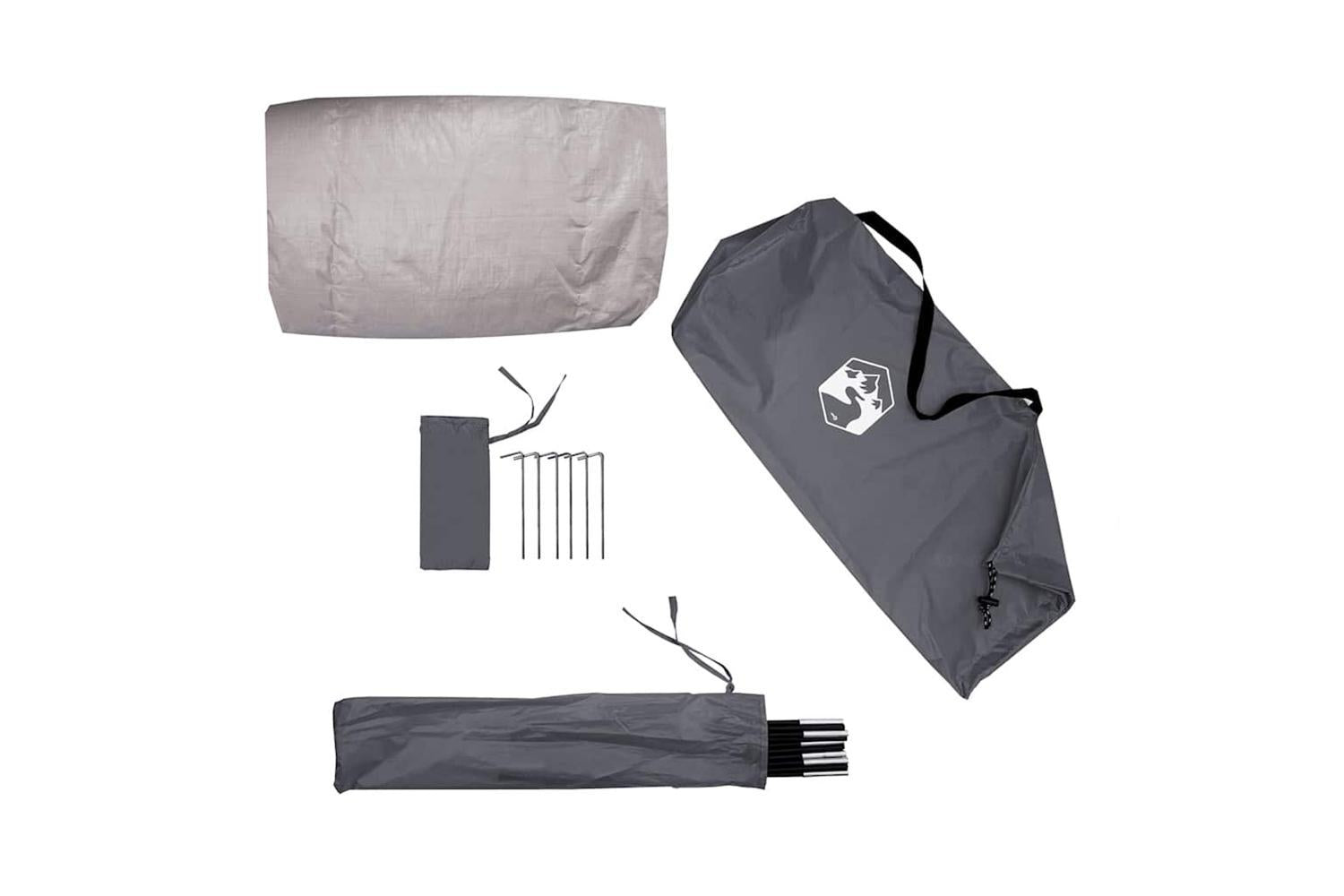 Vidaxl Beach Tent 2-person Grey Waterproof-10