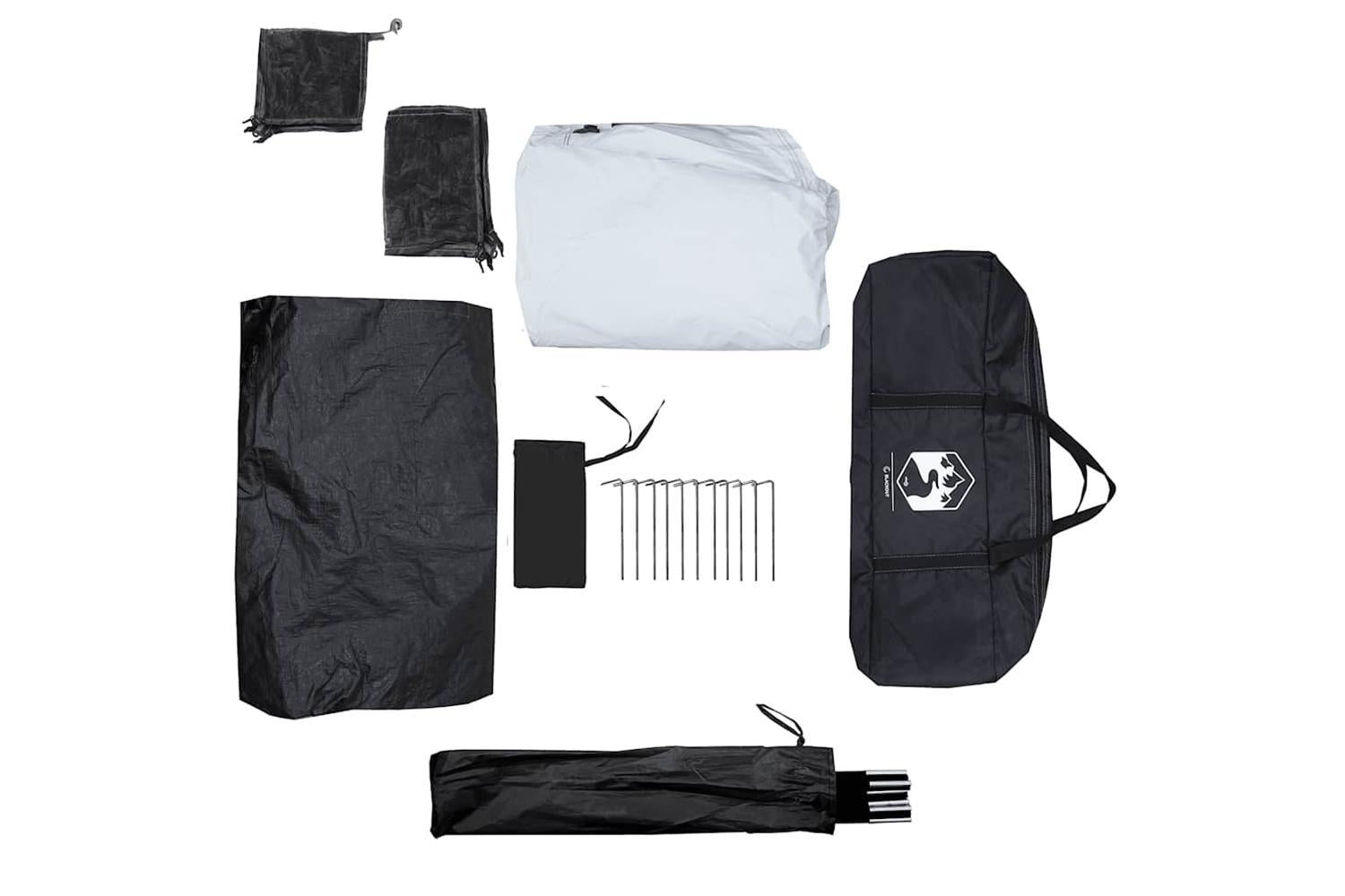 Vidaxl Camping Tent Cabin 4-person White Blackout Fabric Waterproof-10