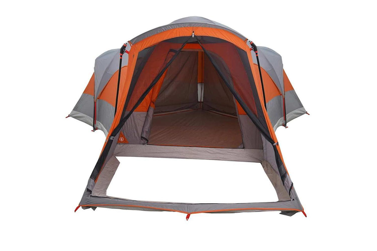 Vidaxl Family Tent Tunnel 8-person Grey And Orange Waterproof-5