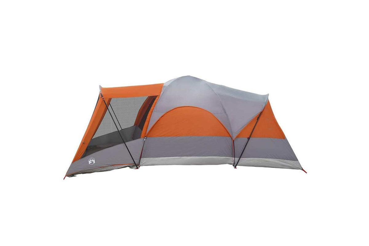 Vidaxl Family Tent Tunnel 8-person Grey And Orange Waterproof-7