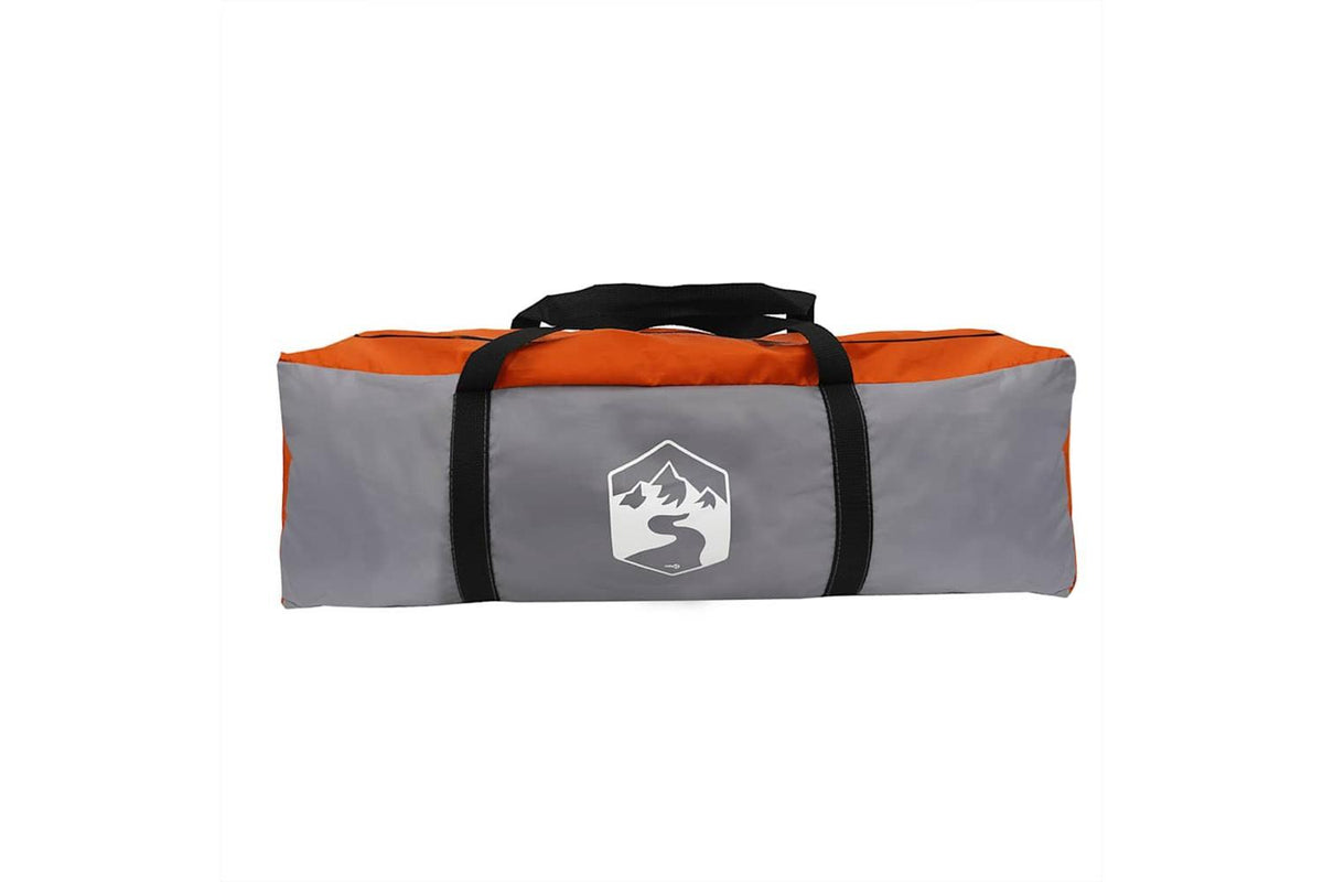 Vidaxl Family Tent Tunnel 8-person Grey And Orange Waterproof-9