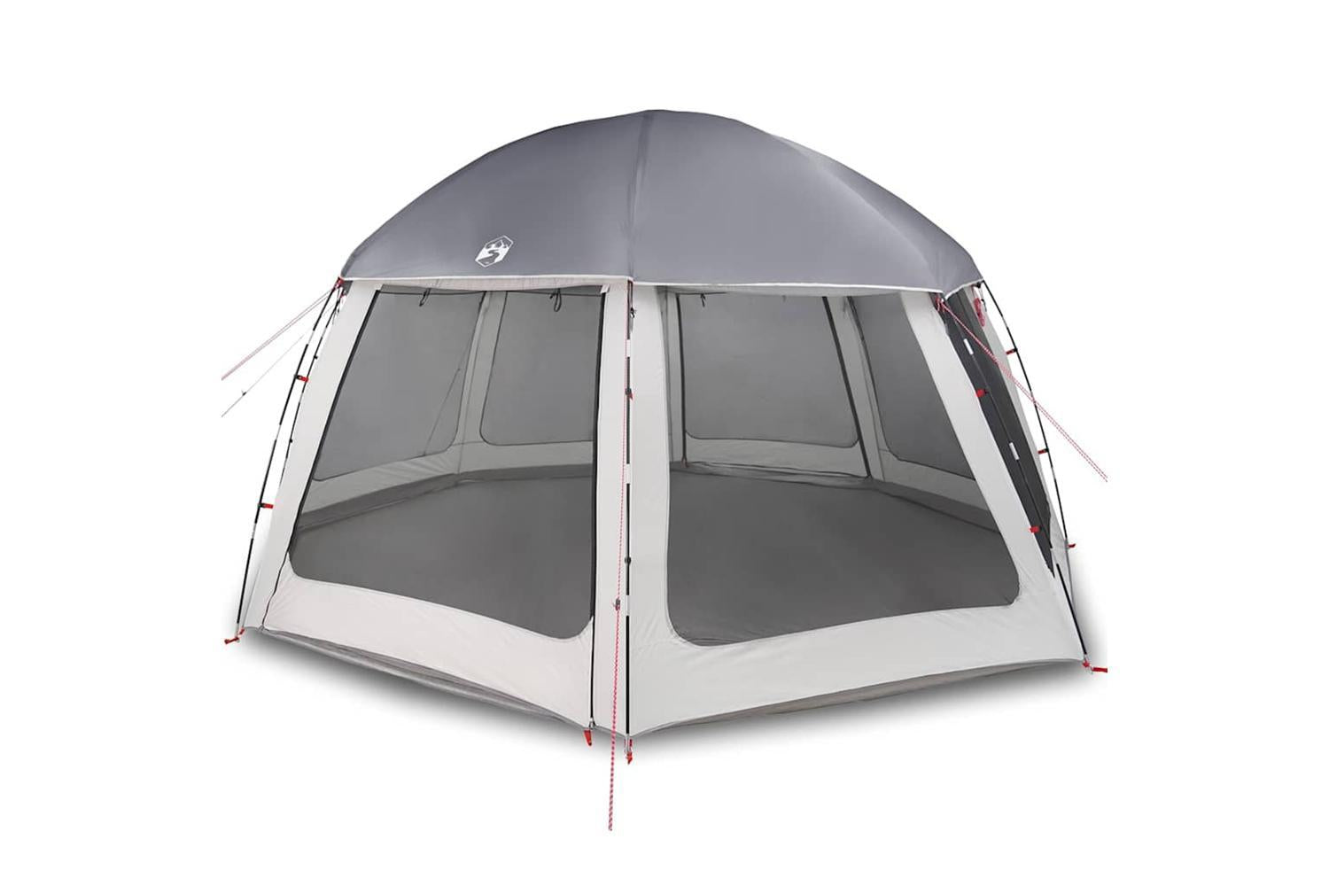 Vidaxl Pool Tent With Removable Fly & Mesh Walls Grey 510x510 Cm-2