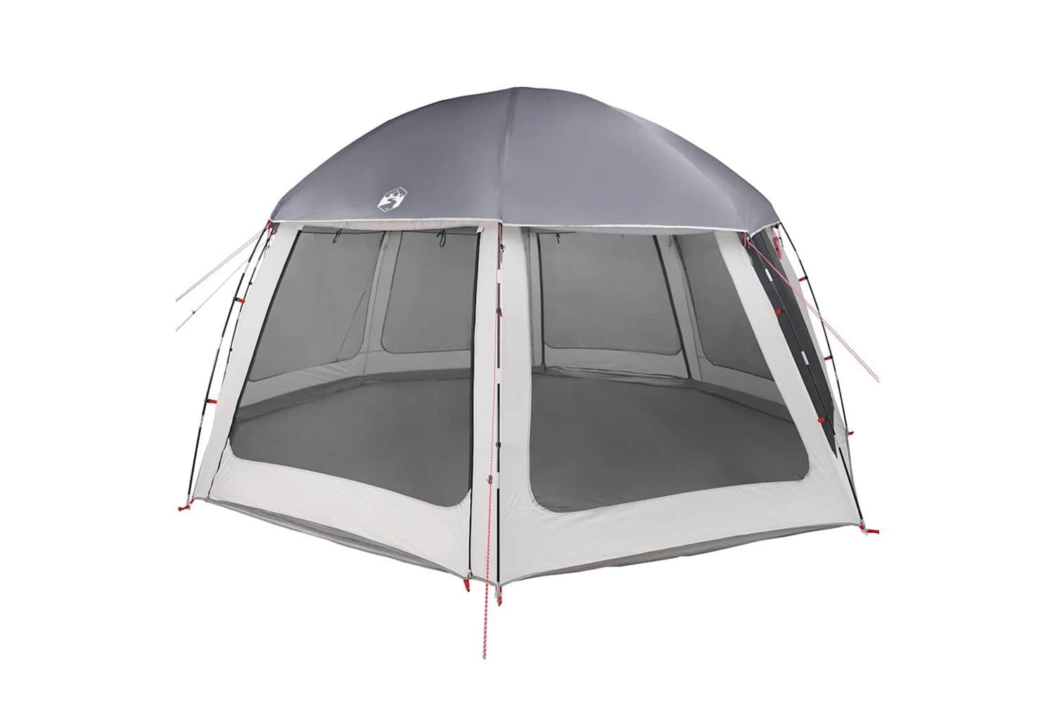 Vidaxl Pool Tent With Removable Fly & Mesh Walls Grey 510x510 Cm-3