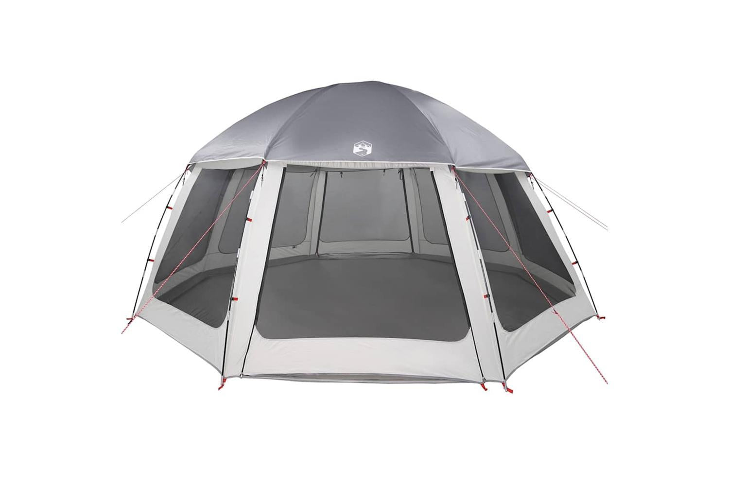 Vidaxl Pool Tent With Removable Fly & Mesh Walls Grey 510x510 Cm-5