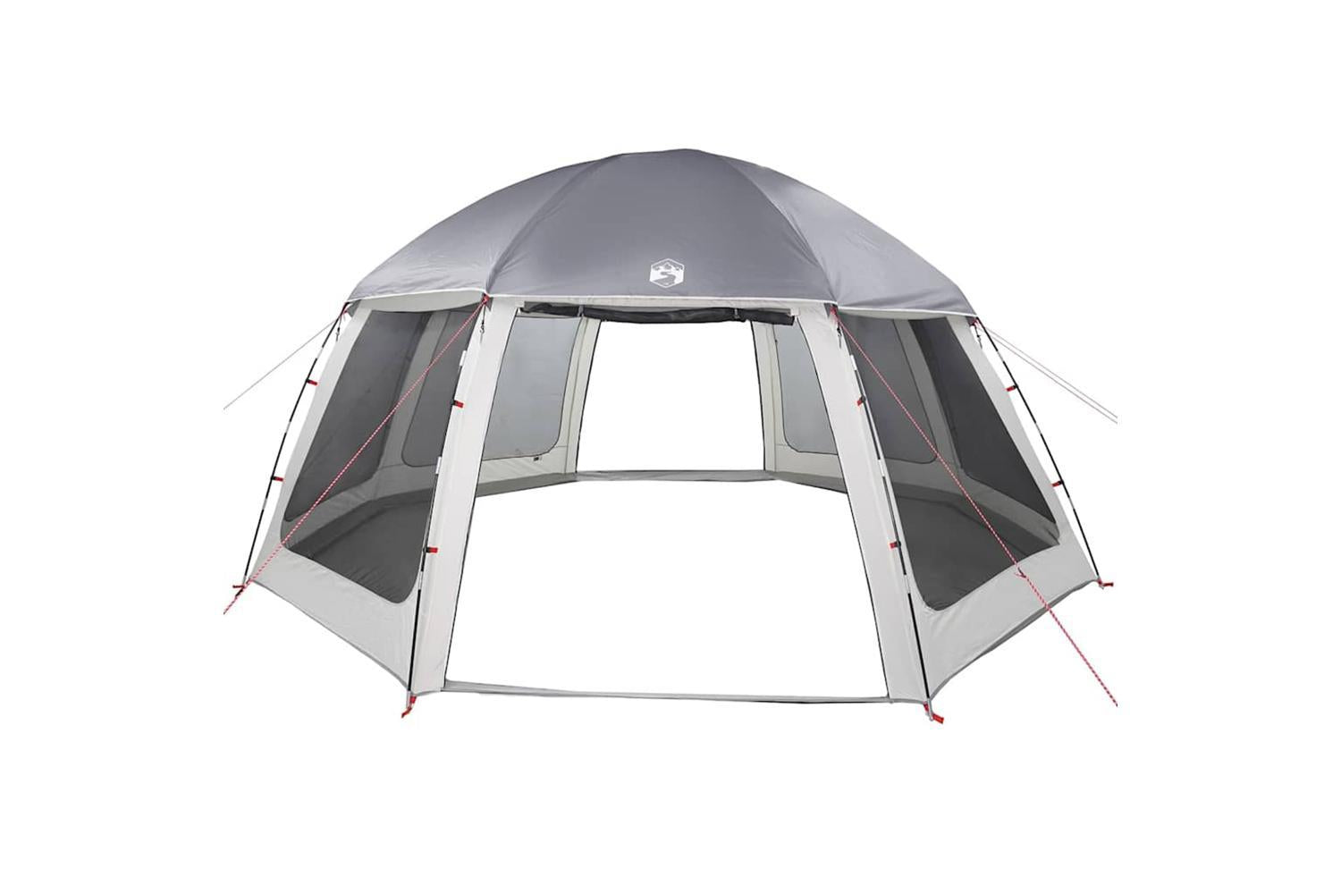 Vidaxl Pool Tent With Removable Fly & Mesh Walls Grey 510x510 Cm-6